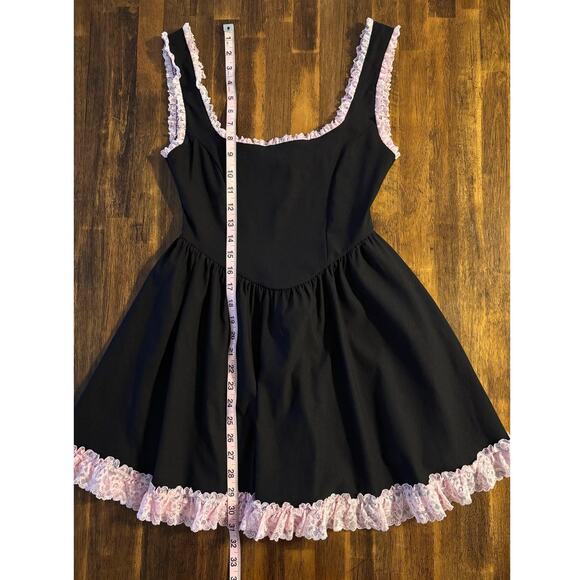 Dolls Kill Grave Girls Get Your Wau Mini Dress Sleeveless Lace Fit Flare Gothic - Picture 9 of 12